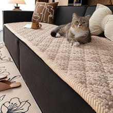 跨境专供防猫抓灯芯绒秋冬加厚沙发垫2025新款皮沙发防滑坐垫盖布