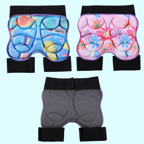 Children's roller skates hip pads, knee pads, anti-fall pants, protective gear set, hip skating equipment, skateboard pulleys