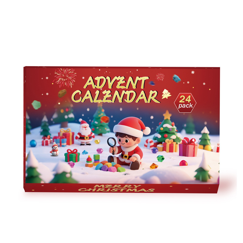 クロスボーダー24グリッド天然水晶原石ローリングストーンミネラルブラインドボックスクリスマス子供用ギフトボックス|undefined