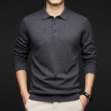 2025冬季厚款商务休闲高端T恤羊毛衫中年男士时尚精品保暖毛衣