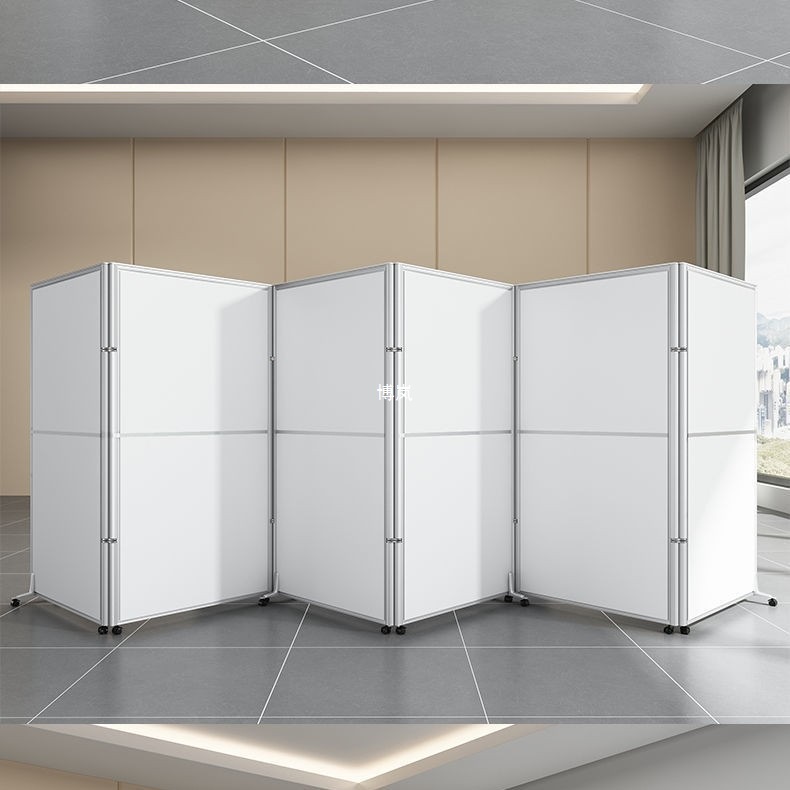 Office Mobile Screen Partition Factory Workshop Exhibition Hall Event Baffle Glass Folding Mobile Partition