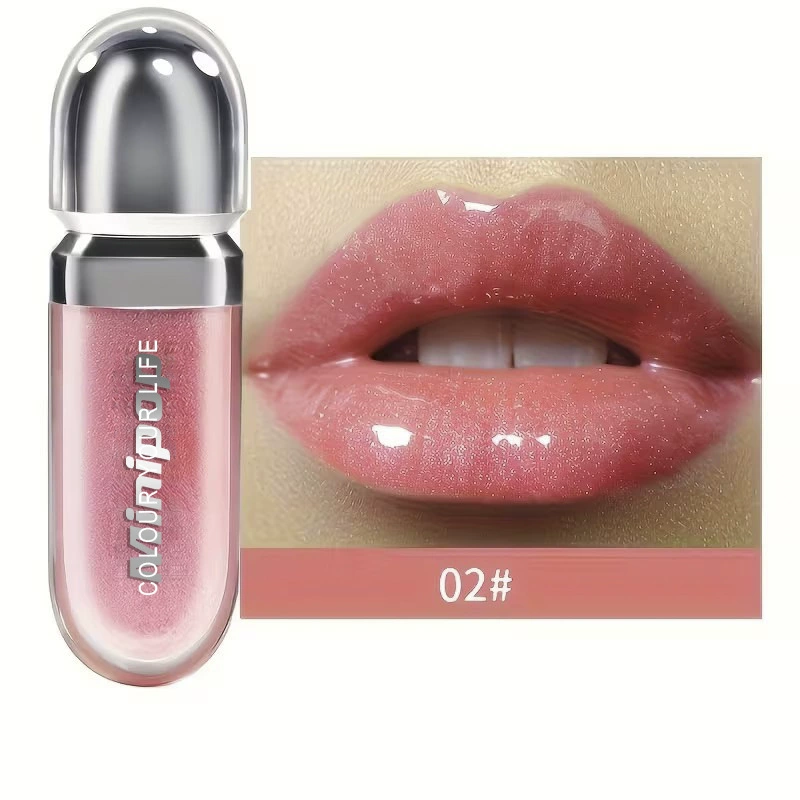 Lip Gloss Mirror Effect, Plumping & Long-Lasting Lip Shine, 6 ml