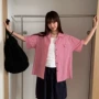 新款夏季女短袖宽松衬衫