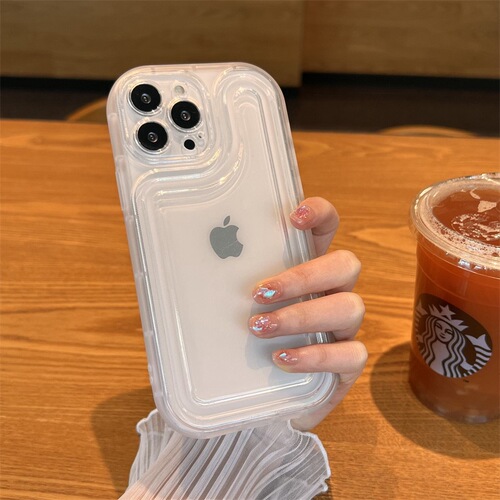Minimalist air cushion frame anti drop Insta style suitable for iPhone 15 phone case Apple 14 Pro Max transparent 12P soft