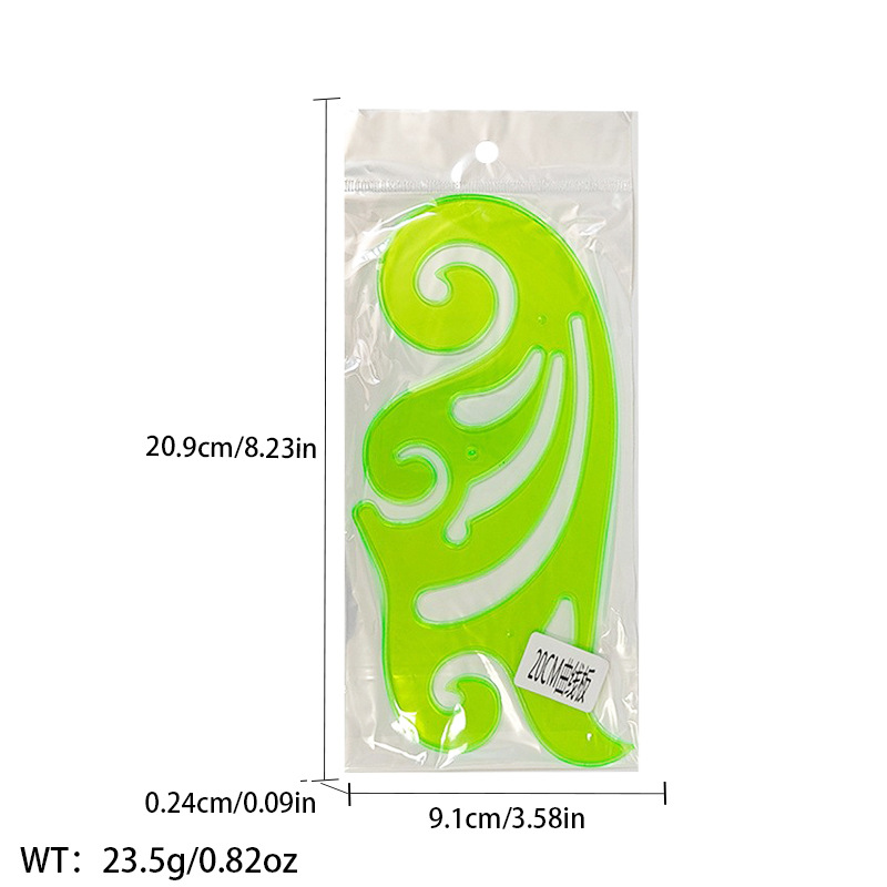 Regla de curva directa de fábrica Botón regla de arco regla de ropa regla de corte traje de regla de jaula de manga regla de tamaño colección