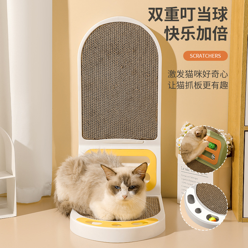Tablero de rasguño de gato de tipo L nido de gato integrado tablero de rasguño de gato vertical resistente a los arañazos engrosado resistente al desgaste no caspa gato de juguete suministros para gatos