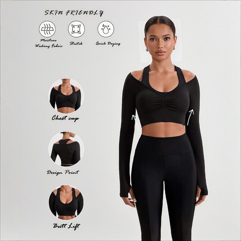 Pre-Sale Cross-Border European and American Hot Yoga Clothing Tight Tops Elastic Quick-Drying Running Fitness Yoga Breathable Women's Yoga Pre-Sale Cross-Border European and American Hot Yoga Clothing Tight Tops Elastic Quick-Drying Running Fitness Yoga Breathable Women's Yoga