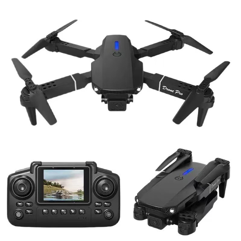Transfronterizo E88 control remoto de pantalla Pro UAV doble cámara aérea de alta definición de larga duración juguetes quadcopter