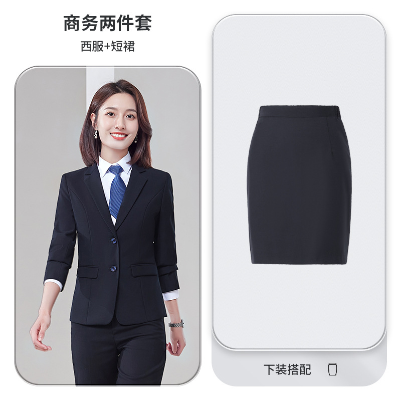 188 navy blue Women's Suit Dress