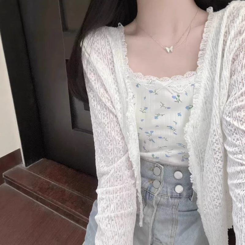 Extra Large Size 150kg Sun Protection Shawl Cardigan for Women to Wear with a Suspender Dress, Summer Outerwear, Trendy Cardigan