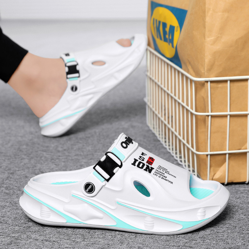 Zapatillas, tendencia de verano para hombres, ropa exterior, moda casual para hombres, pareja deportiva, suela gruesa, pisando mierda, sandalias de playa vietnamitas