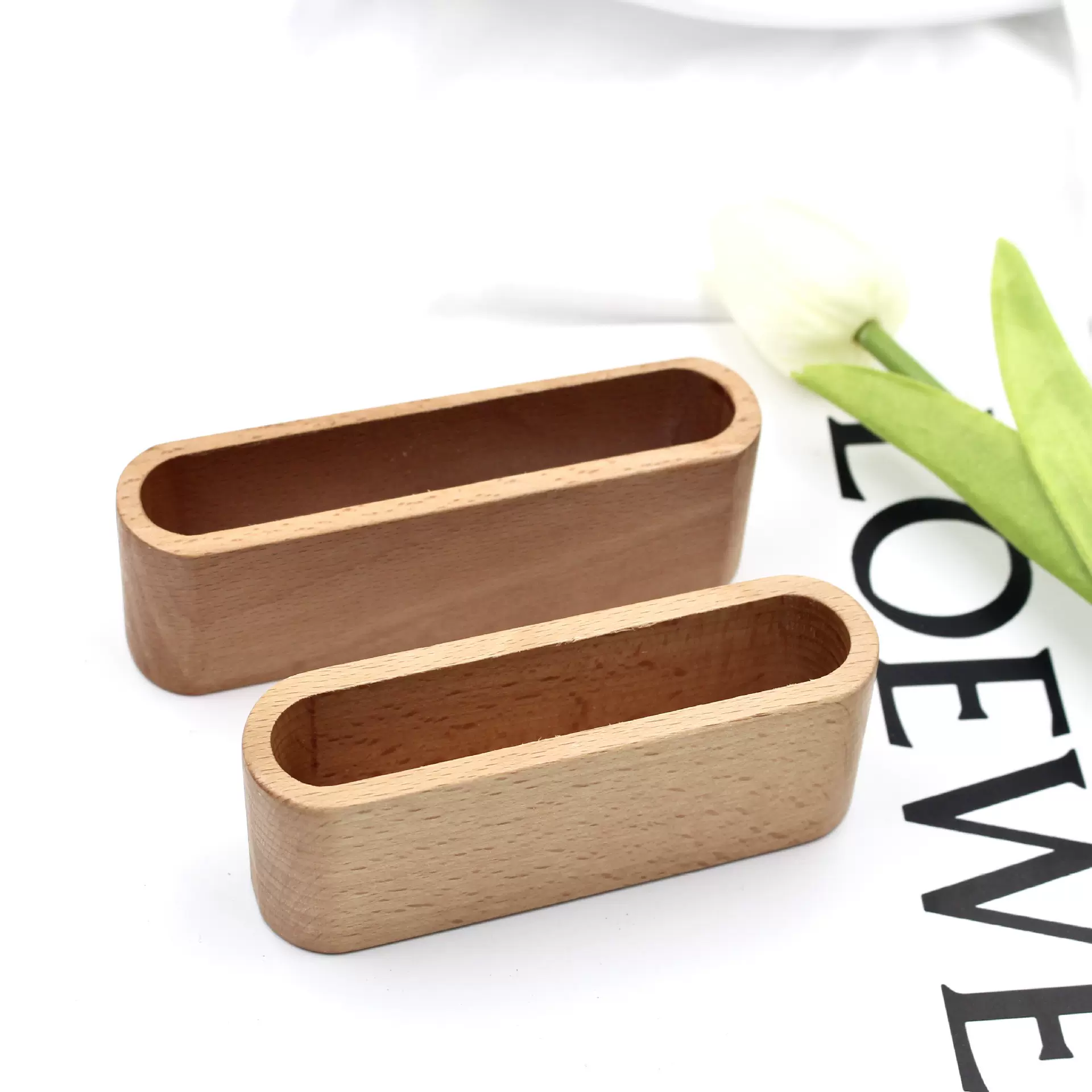 定实木创意制名片盒桌面个性木质名片架子摆台卡片架座男女商务