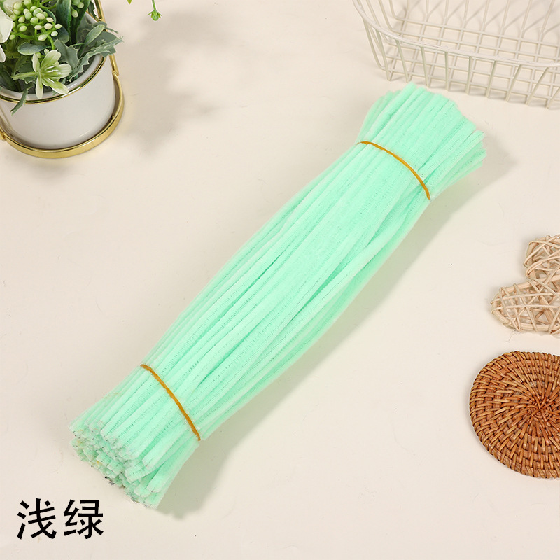 Criptografado barra de torsión jardín de infantes creativo padres-hijos hechos a mano macarón color raíz de lana peluche paquete de material de ramo