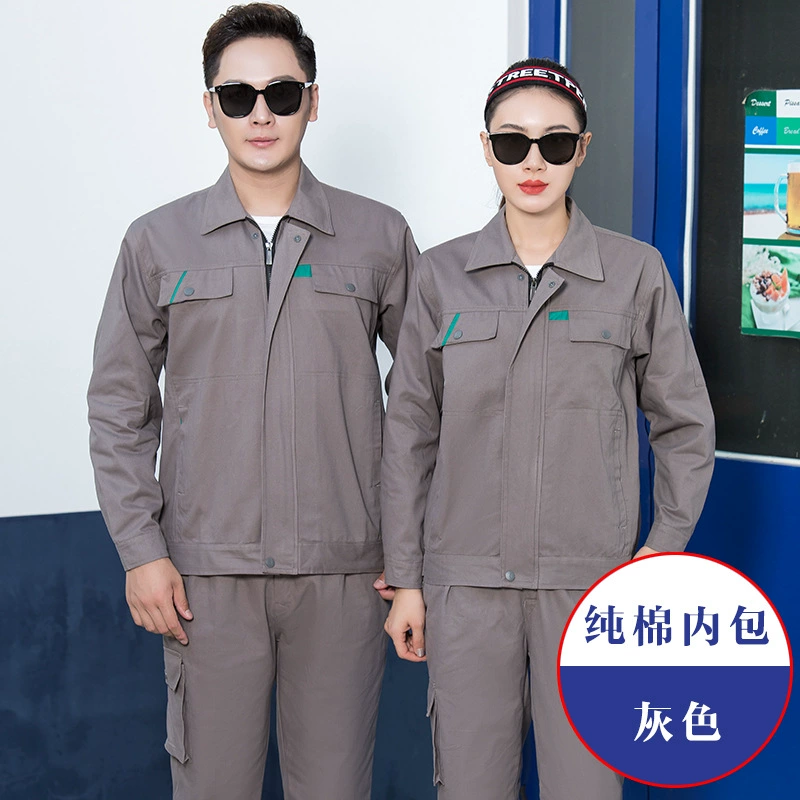 Однослойная рабочая одежда из чистого хлопка на весну, осень и зиму, мужские топы, износостойкие, с длинными рукавами, строительная площадка, заводская одежда, заводская мастерская, авторемонт, охрана труда, одежда