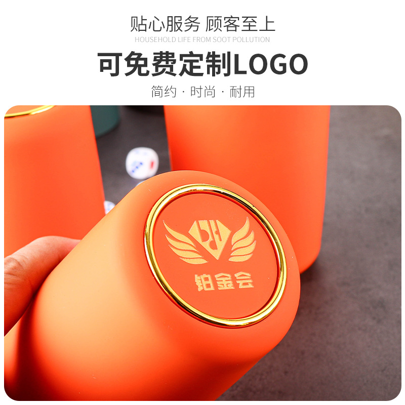 Bar KTV high-end shaker dice set, Orange Pegasus color cup color dice shaker direct sale