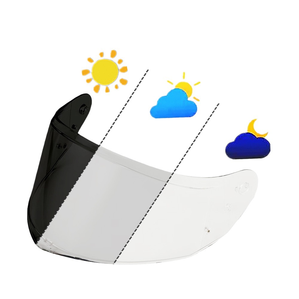 Suitable for Ls2 Ff808 Helmet Day and Night Universal Color-Changing Film Anti-Fog Sticker Motorcycle Motorcycle Equipment Lens