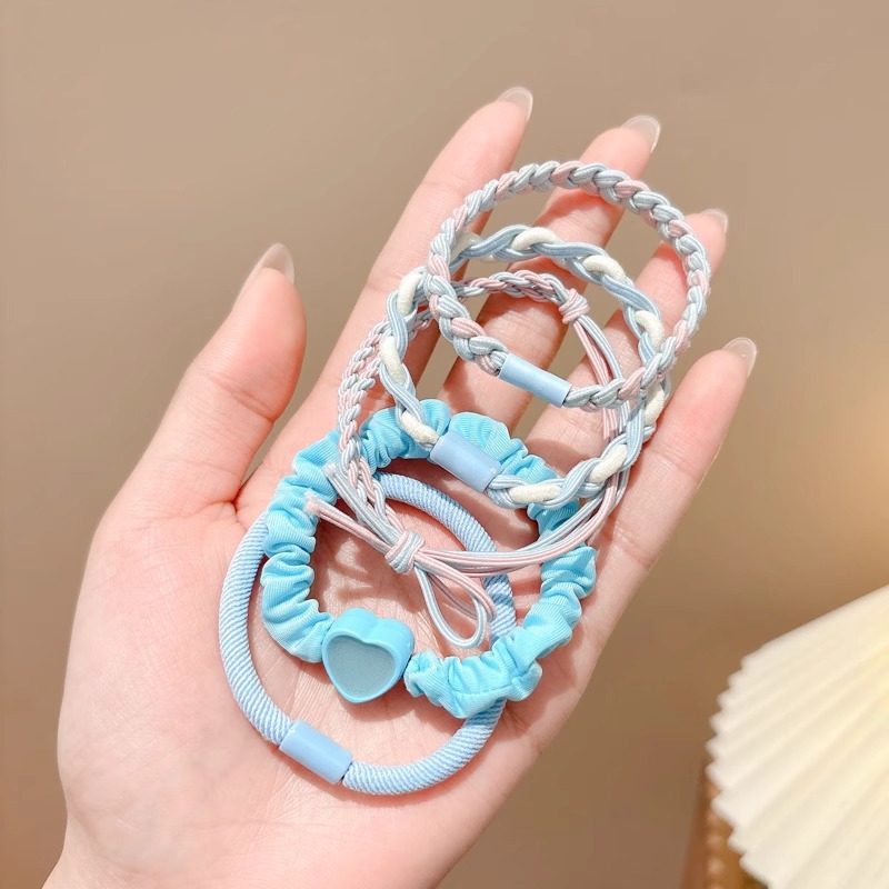 2025 nuevo cabello de niños correa de cola de caballo no lastima cabello de niña anillo de cabello de niña trenzada adorable adornamiento para el cabello