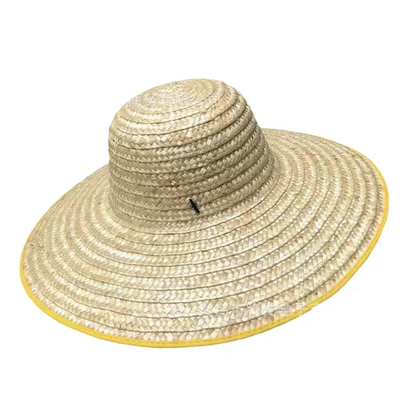 Migrant workers big eaves straw hat construction site pastoral labor protection hat straw hat sunscreen hat sunshade fishing hat pet hat