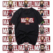 复仇者联盟4短袖marvel周边钢铁侠蜘蛛死侍漫威十周年联名t恤
