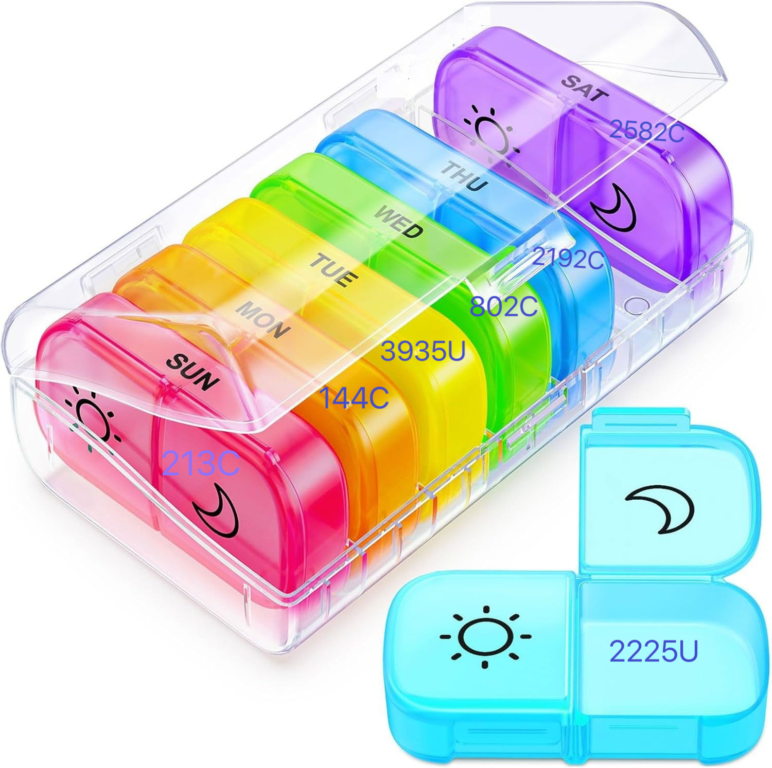 Temu Label Stickers 21-Compartment Pill Box 3-Compartment Pill Box 2-Compartment Pill Box 14-Compartment Pill Box 7-Compartment Pill Box 6-Compartment Pill Box Round Pill Container