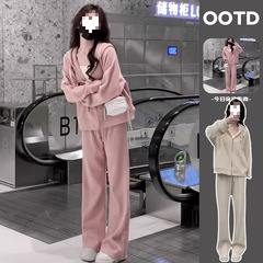 秋季小个子入秋穿搭一整套休闲2025新款时尚减龄卫衣运动套装女士