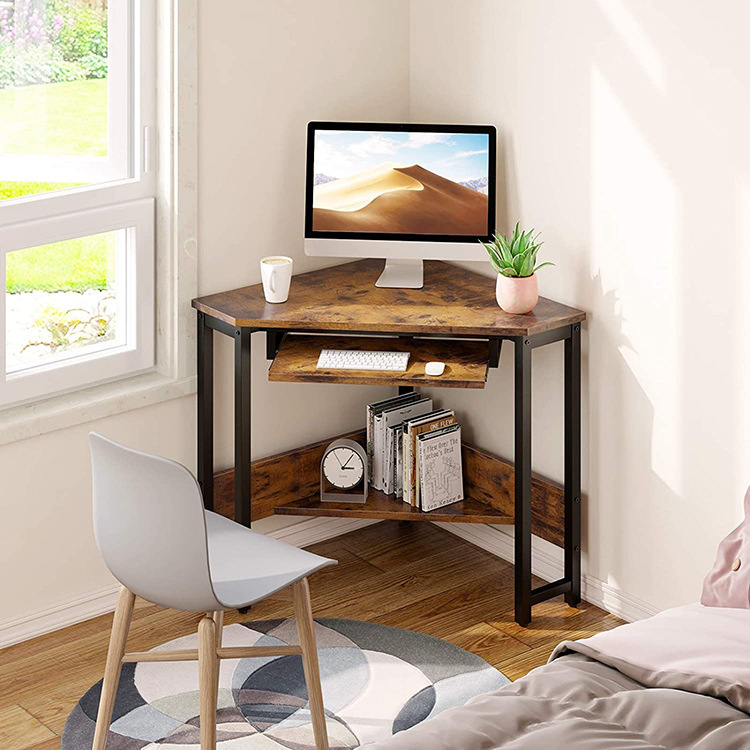 Factory Direct Selling Small Stowable Computer Desk Purchasing Corner Table Desk with Keyboard Stand Factory Direct Selling Small Stowable Computer Desk Purchasing Corner Table Desk with Keyboard Stand