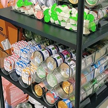包邮可叠加猫罐头置物架 猫狗粮零食透明收纳盒 储存架宠物杂物筐