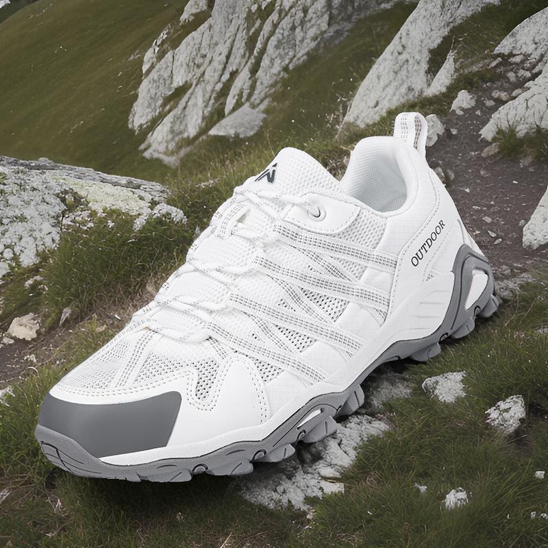 2025 primavera zapatos de montaña para hombres y mujeres nuevos ociosos comercio exterior transfronterizo malla transpirable antideslizante desgaste zapatos de senderismo pareja