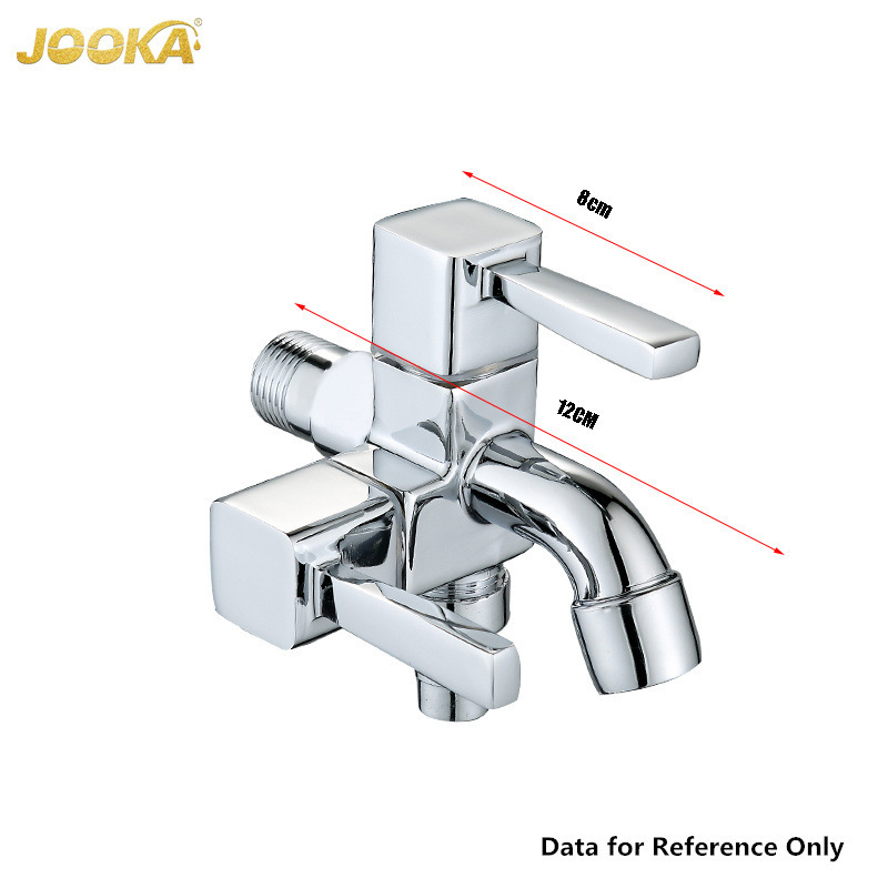 Foreign Trade Export Bathroom Fixtures Electroplated Zinc Alloy Household Bathroom Wall-Mounted Balcony Washbasin Faucet Affordable
