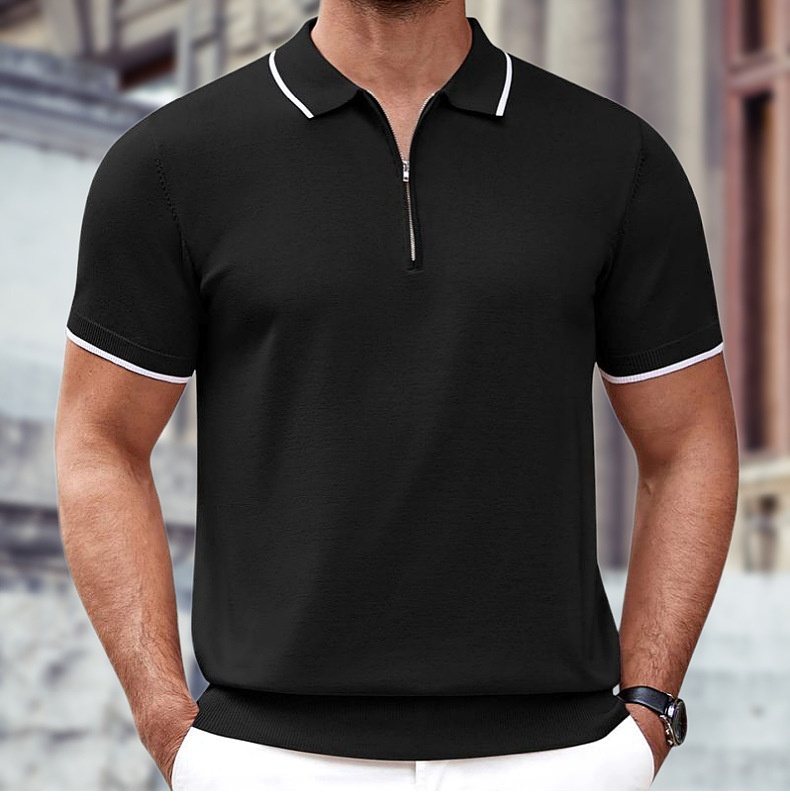 210g Weight Short Sleeve Sleeve Length Polyester Fabric Type Regular Top Length Holiday, Daily Occasion Turndown Neckline Regular Fit Fit Type Solid Color Pattern Summer Season Men's Gender Simple Style Style Wholesale Men's Simple Style Solid Color Short Sleeve Men's Tops 10