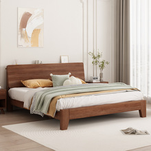 Q^X实木床双人床1.5米大床现代简约1米2单人床经济型出租房家用床