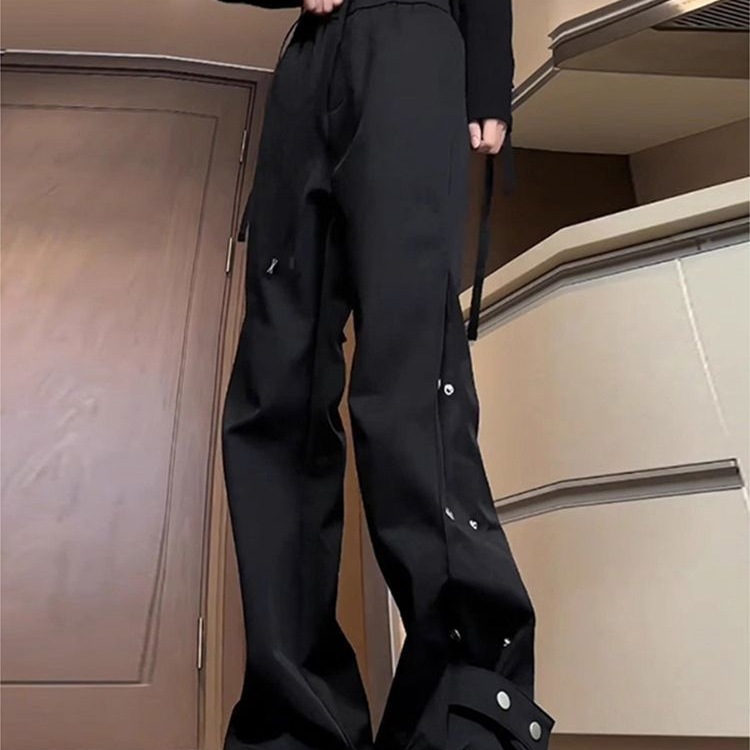 正品冲锋裤复古潮流机能韩版宽松工装裤跳舞美式运动微喇排休闲裤