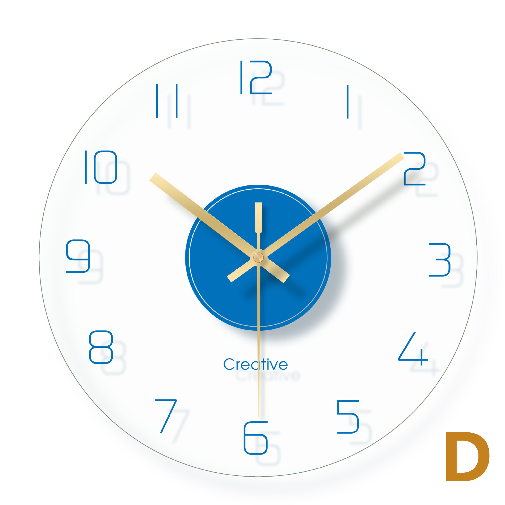 Nordic salón digital hogar transparente vidrio templado mudo reloj personalidad moda arte decoración del hogar Reloj de pared