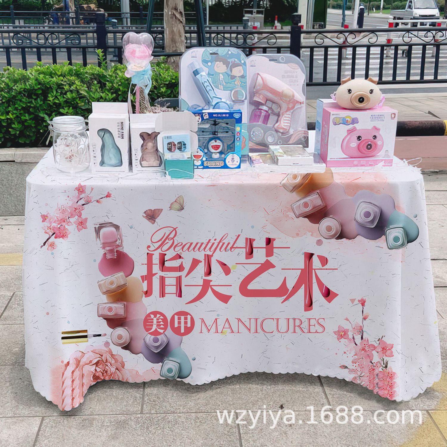 Maneras de manicuras letreros de mesa de comida del mercado nocturno puestos de mesa carritos publicitarios maneras de mesa publicitarias