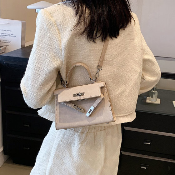 This year's popular retro bag women's 2023 new fashion autumn and winter messenger bag women's textured portable Kelly