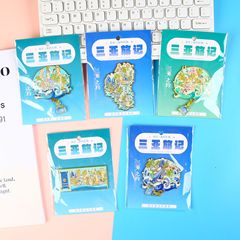 海南三亜シリーズ文化創造都市金属冷蔵庫マグネット在庫あり三亜ビーチココナッツツリーランドマーク冷蔵庫マグネット卸売