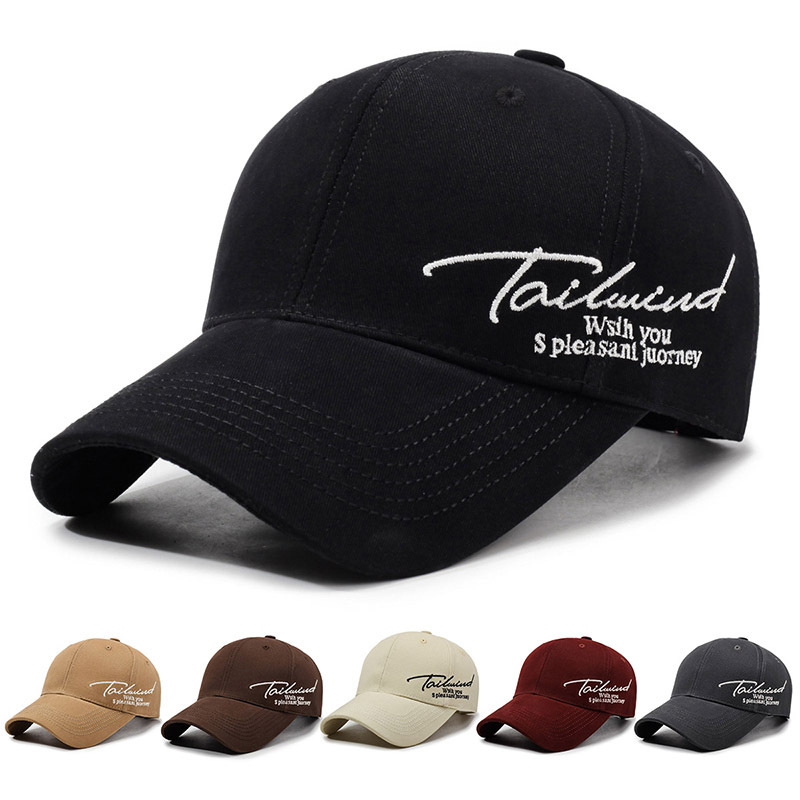 字母刺绣鸭舌帽韩版时尚潮流硬顶防晒棒球帽休闲百搭洋气款遮阳帽