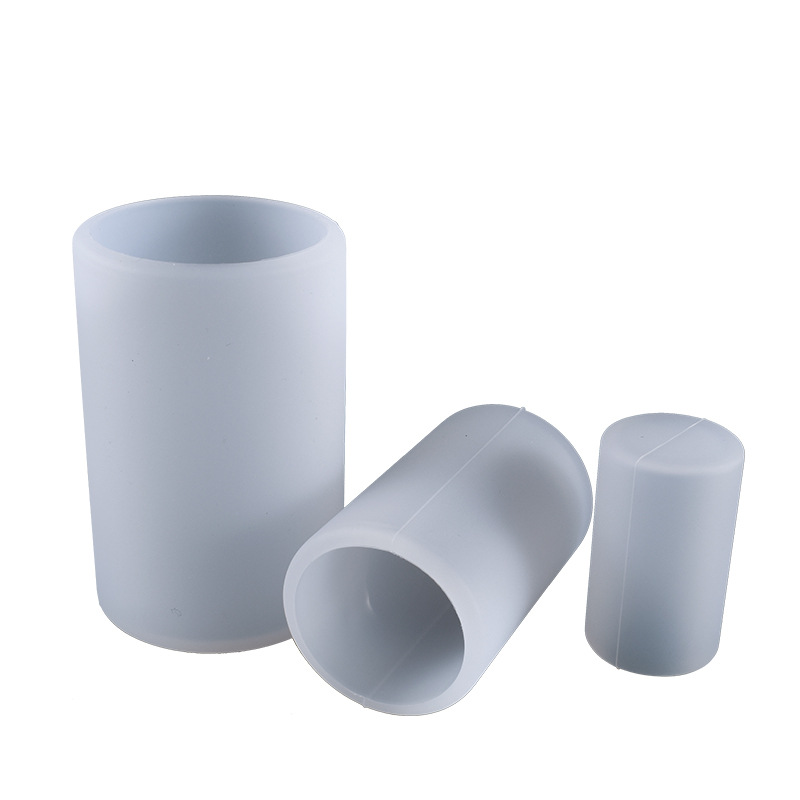 Yu meiren DIY cristal epoxi molde cilindro vela Mesa decoración silicona en stock al por mayor