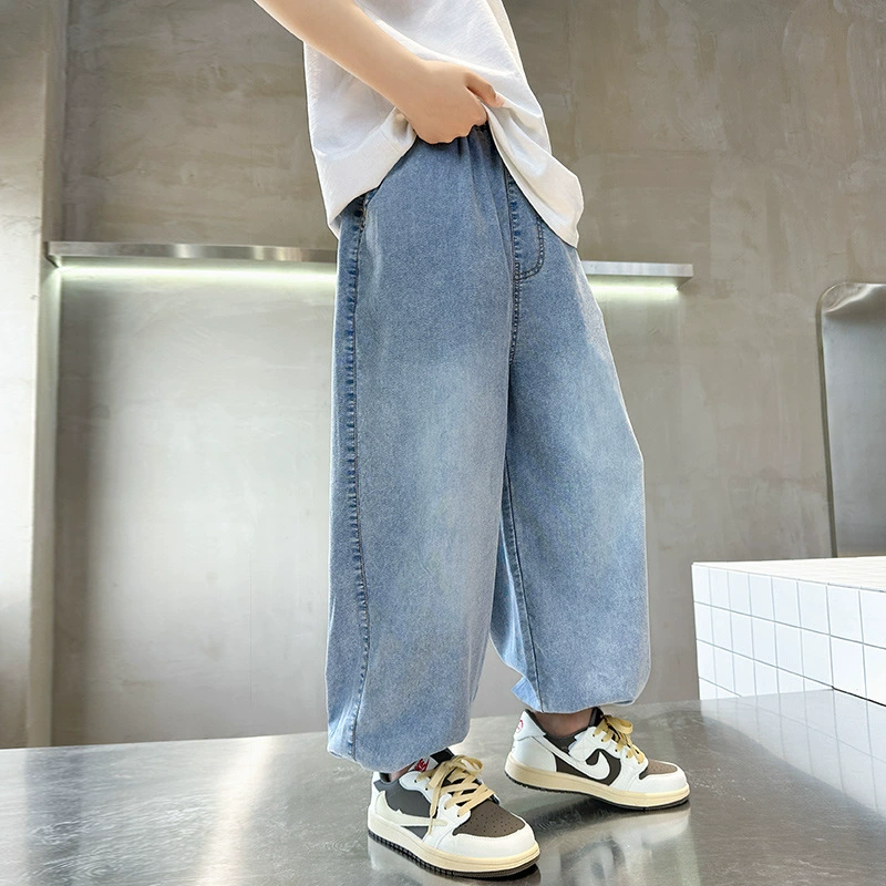 Summer clothing, summer thin jeans, children's mosquito repellent, trousers for boys, for teenagers