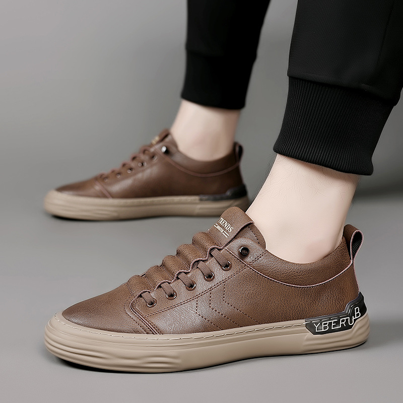 2025 primavera nuevos zapatos de cuero hombre moda casual versátil zapatos de cuero de negocios de hombre al por mayor image 3