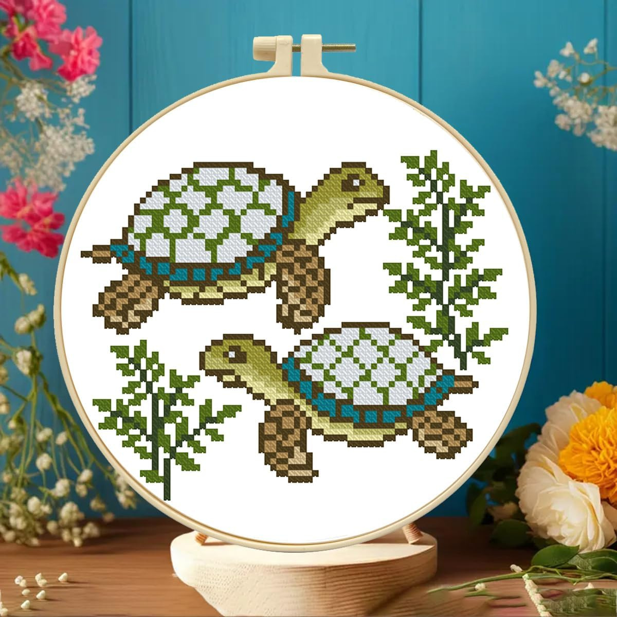 2026 nuevo 11CT bordado cruzado doble tortuga impresión de precisión pintura decorativa de sala de estar fábrica al por mayor