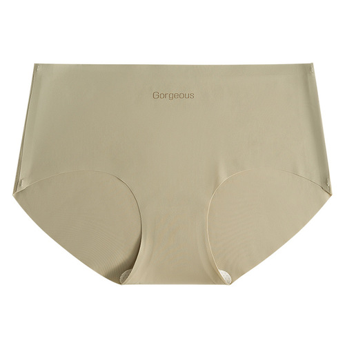 Baonasi yoga fitness women's underwear mulberry silk antibacterial crotch non-pinching girls mid-waist seamless underwear