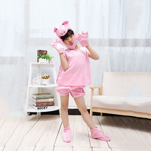 儿童节幼儿园动物表演服小猪装扮服粉色猪佩琪卡通舞台服演出服