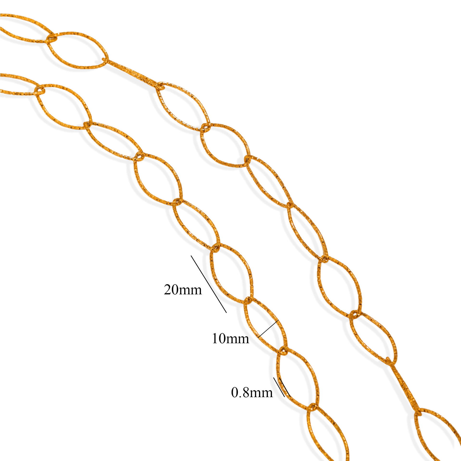 Europa y los Estados Unidos transfronterizos simple gran cadena chapado 18K oro real coreano cadena hecha a mano diy joyería accesorios collar pulsera