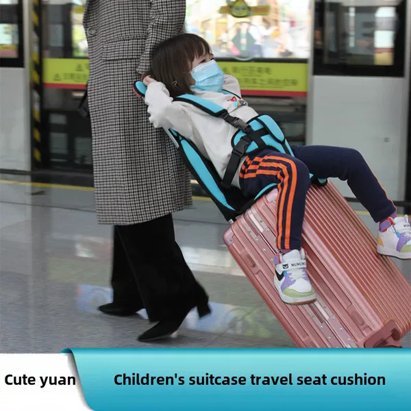 Cross-Border Cute Suitcase 24inch Children's Portable Seat Cushion for Travel, Easy to Install Trolley Case Safety Cushion