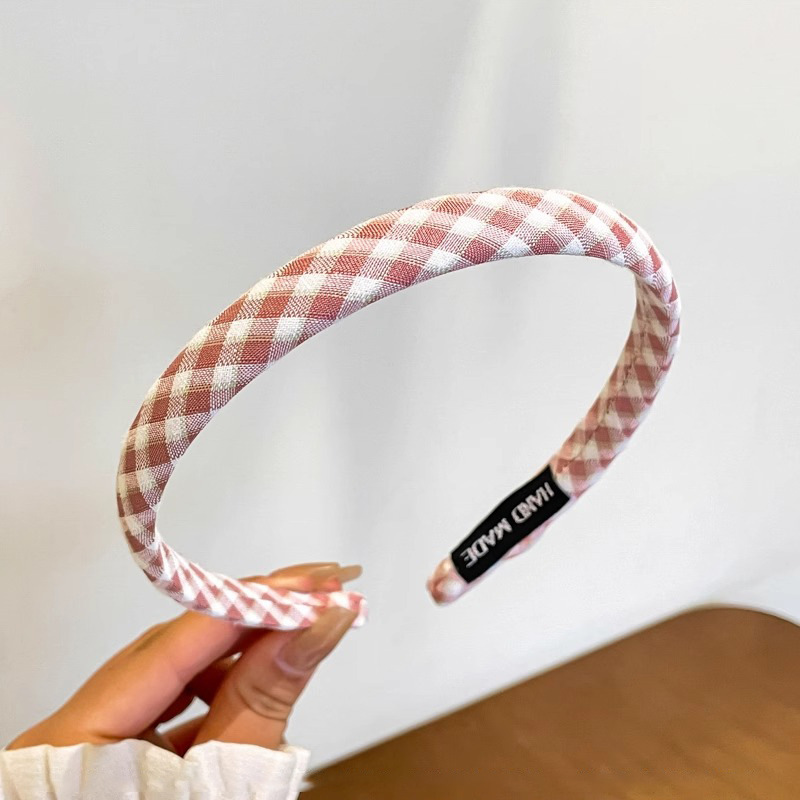 Colegio coreano estilo estriado bandas de cabeza de chicas simple bandas de pelo delgado de presión universal tarjeta de pelo 2025 nuevo toque de cabeza primavera