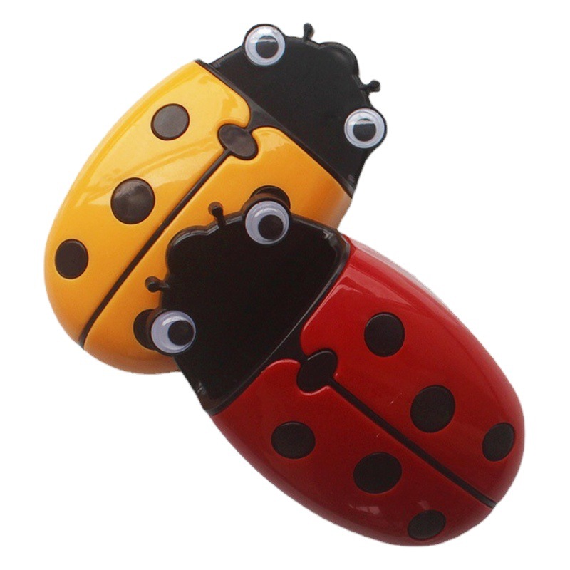 Funi mariquita magnética caja de la pluma pizarra franela titular de la pluma borrador de doble propósito caja de plástico de dibujos animados caja de almacenamiento en el hogar