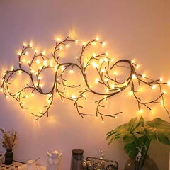 Ledの枝籐の部屋のアイデア装飾クリスマス装飾ネット赤寝室装飾装飾クリスマスライトストリング
