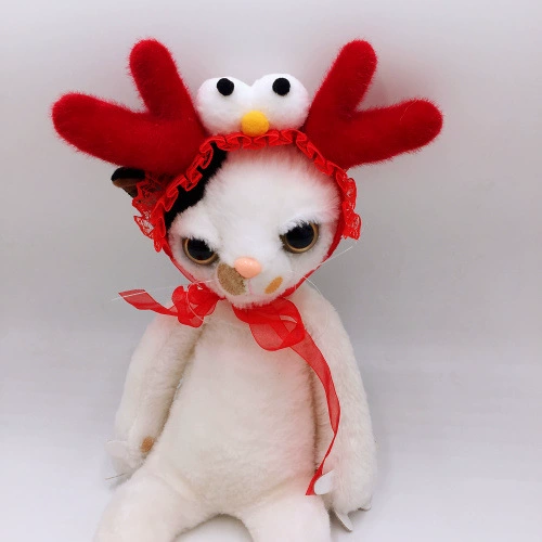 Декоративные уши собака кошка шляпа повязка для волос головные уборы аксессуары для волос домашних животных Рождественские рога одеваются