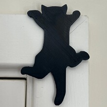 新款可爱门框装饰木质工艺品 农庄悬挂黑猫剪影家居门上画框装饰